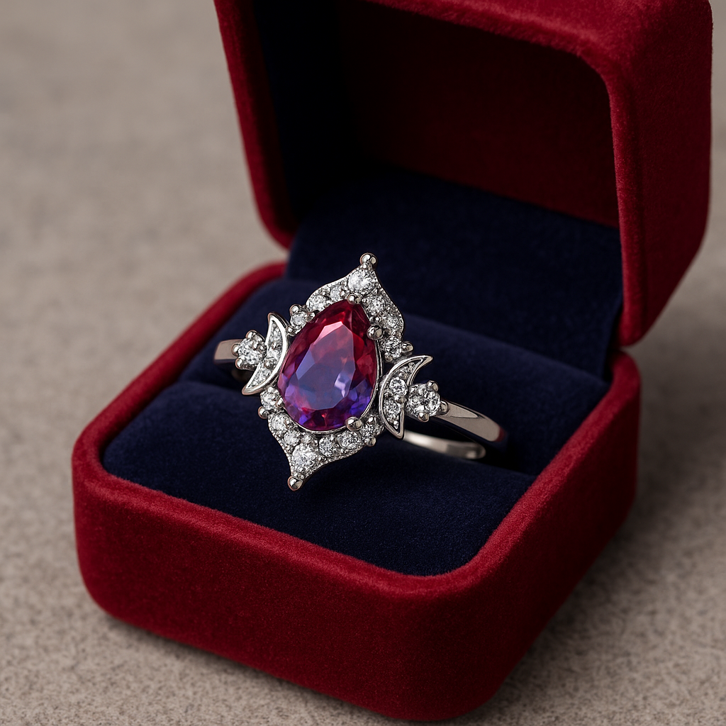 Ethereal Crescent Ring