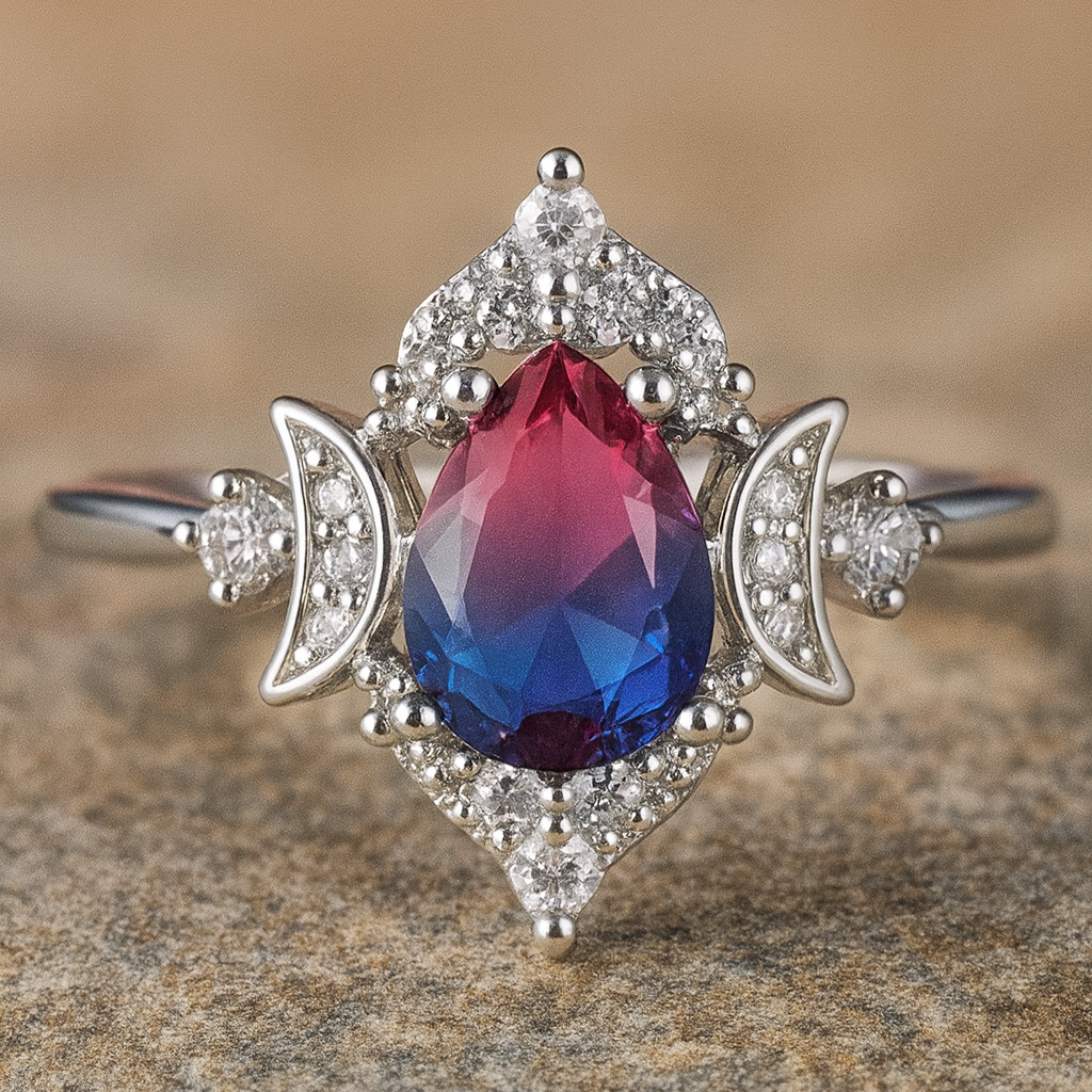 Ethereal Crescent Ring